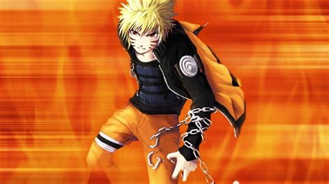 🥇 Uzumaki Naruto Chains Orange Background Red Eyes Wallpaper 85537