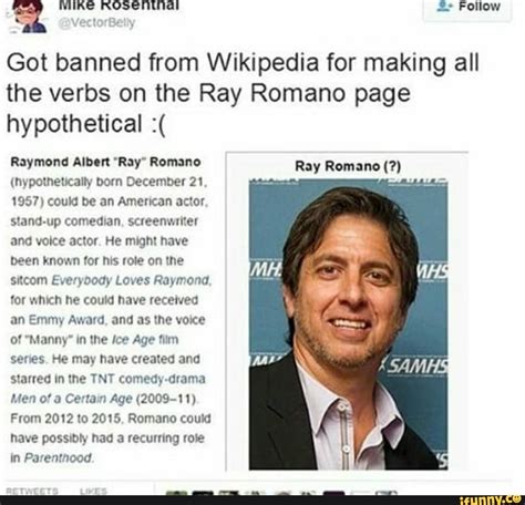 Got Banned From Wikipedia For Making All The Verbs On The Ray Romano