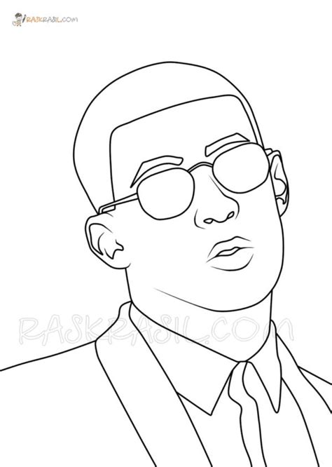 Famoso Rapper Bad Bunny Coloring Pages Bad Bunny Coloring Pages