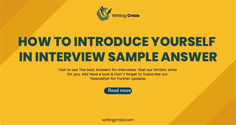 How To Introduce Yourself In Interview Sample Answers 17 Ans