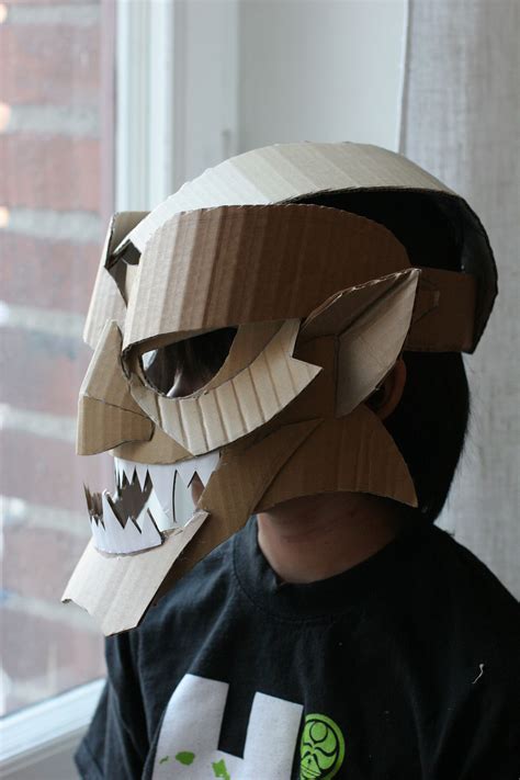 Mask Cardboard Costume Cardboard Mask Diy Halloween Masks