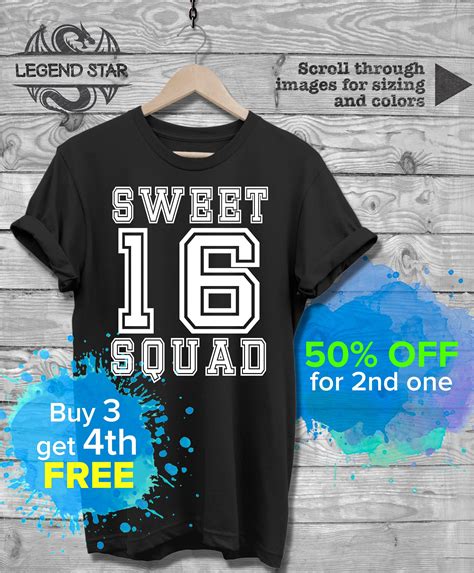 Sweet 16 Birthday T-shirt Sweet Sixteen Shirts 16th Birthday | Etsy