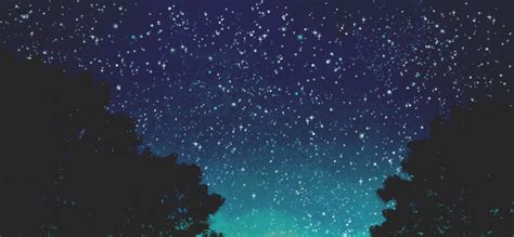 Illustration Anime Sky Landscape Night Stars Scenery Anime