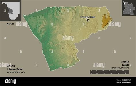 Shape Of Zaire Province Of Angola And Its Capital Distance Scale