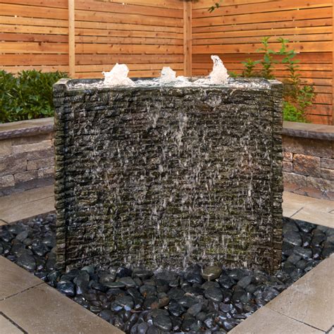 Stacked Slate Spillway Wall Fountain Kit Fiberglass Stone Composite