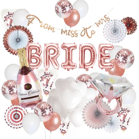 Buy Vidal Crafts Rose Gold Bridal Shower Decorations Bachelorette Party Decor Balloon Garland