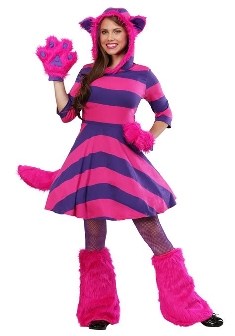 Adult Cheshire Cat Costume Dress Alice In Wonderland Costumes