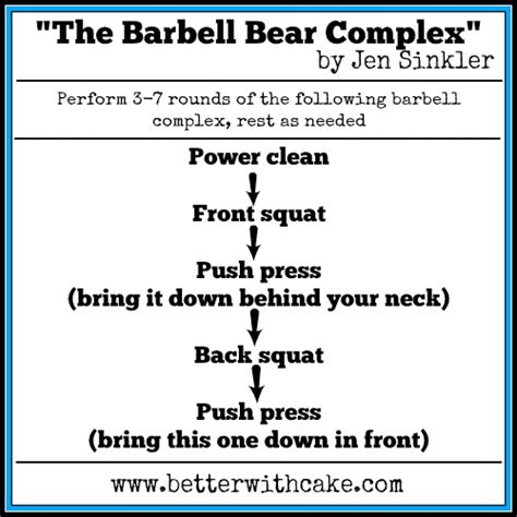 The Friday Five 23 01 14 The Barbell Bear Complex By Jen Sinkler
