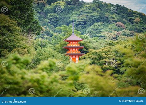 Japanese Pagoda In The Forest Stock Photo Image Of Pagoda Straight