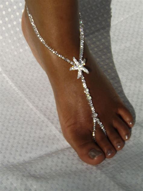 Vind fantastische aanbiedingen voor beach footwear. Starfish Barefoot Sandals Beach Wedding Foot Jewelry Beach ...