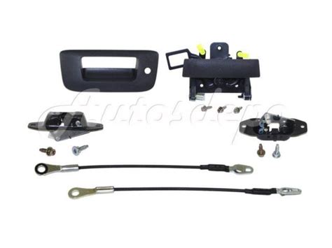 Rear Tailgate Hadle Bezel Cable Latch For Chevy Silverado 2007 2013