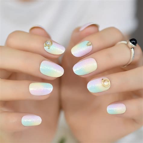 For a limited time only, build your own acrylic kit and get everything you need for a gorgeous nail set, all at a discount! 24pcs/kit Rainbow Glitter Acrylic Nail Art Tips Colorful Oval Medium Artificial Fake Nails with ...