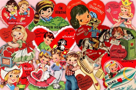 Retro Valentines Day Cards Graphic By Patterns For Dessert · Creative