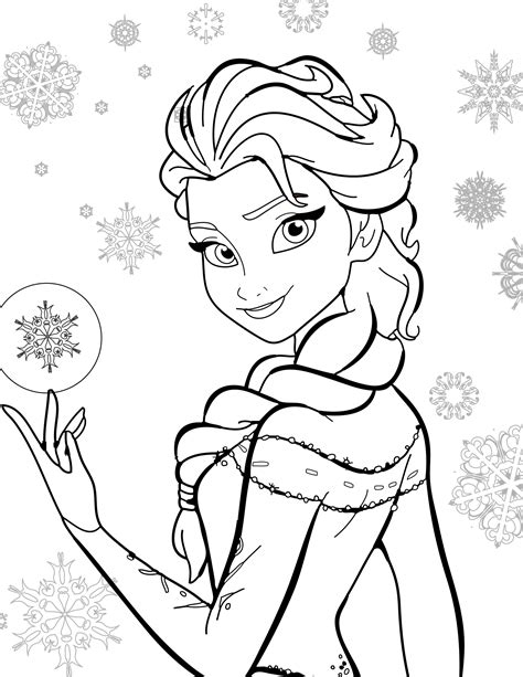 Coloriage De Disney Gratuit Elsa Frozen Artherapieca