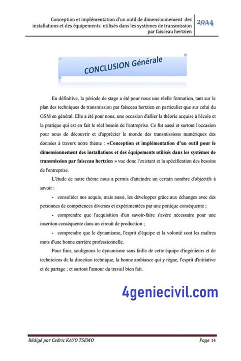 Conclusion Rapport De Stage Comptabilité Pdf Rapport De Stage