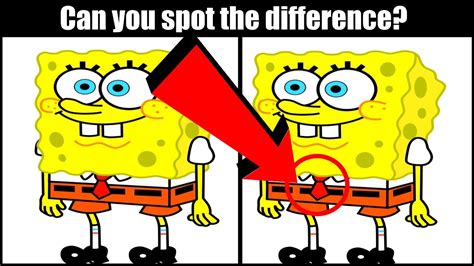 Can You Spot The Difference Spongebob Youtube