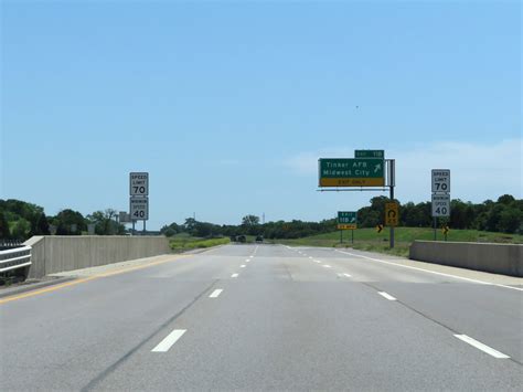 Oklahoma Interstate 240 Eastbound Cross Country Roads