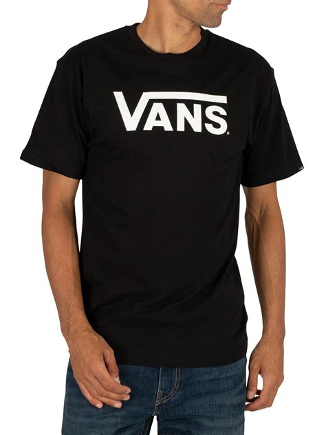 Vans Mens Classic Logo T Shirt Black Ebay