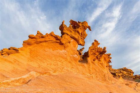 Usa Nevada Little Finland Sandstone Rock Formations Stockphoto