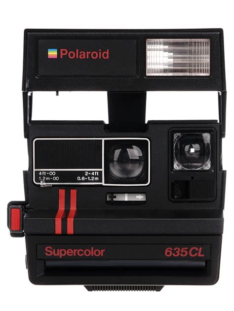 Instant Polaroid 645 Cl Supercolor Black Two Red Stripes Etsy