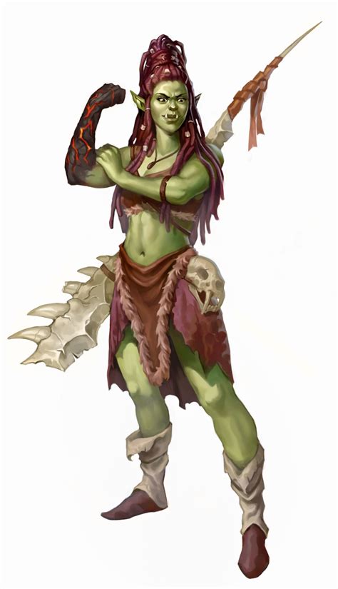 Artstation Female Orc Fighter Ilina Naydenova In 2020 Female Orc Character Illustration