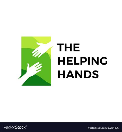 Helping Hand Logo Icon Royalty Free Vector Image