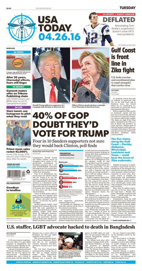Sun Sentinel Todays Front Pages Newseum Usa Today News Newseum