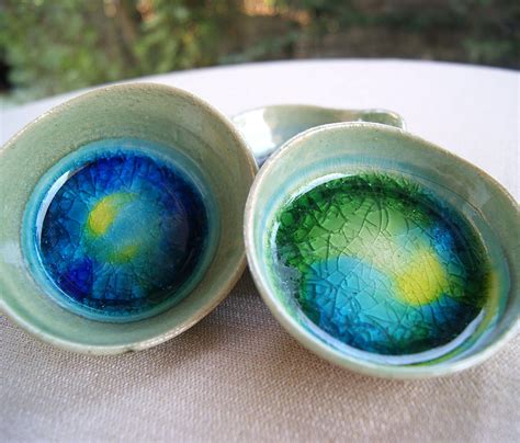 Ceramic Bowls Glazed With Colored Glass On Behance