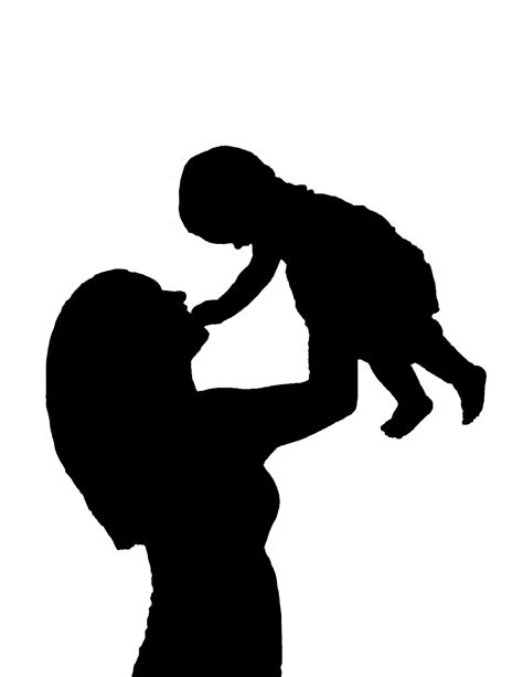 Mommy And Baby Silhouette Baby Silhouette Silhouette Stencils