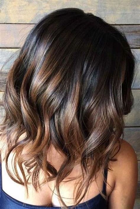 Incredible Examples Of Caramel Balayage On Short Dark Brown Hair