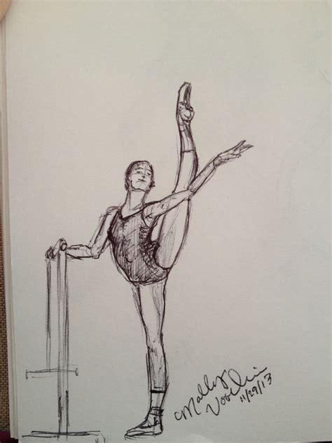 Dancer At The Ballet Barre Mgv Ballet Dancer Drawing Ballet
