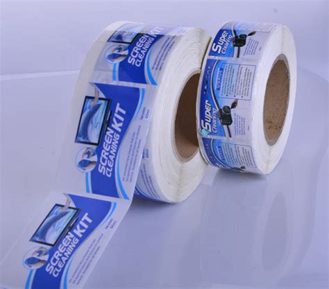Customized Glossy Waterproof Adhesive Sticker Label Roll For Cleaning