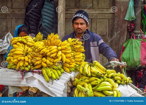 Kathmandu Nepal Capital People Banana Vendor Daily Life Editorial Image Image Of Culture