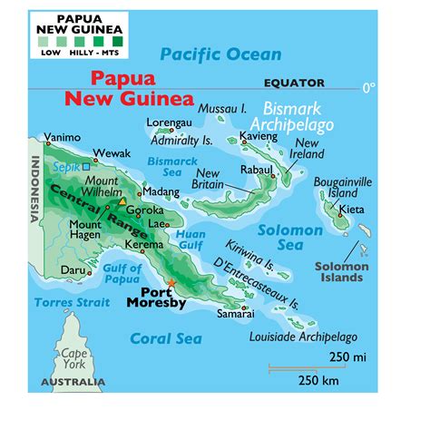 Map Of Papua New Guinea Papua New Guinea Map Geography Of Papua New