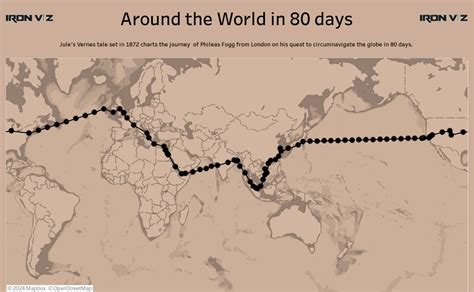 Around The World In 80 Days Map Map Of Stoney Lake