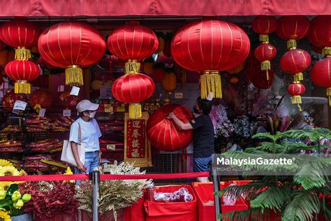 Tahun Baru Cina Persiapan Akhir Sambutan Perayaan