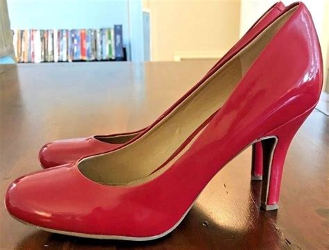 Kelly And Katie Isabel Womens Red Patent Leather Heel Classic Pumps