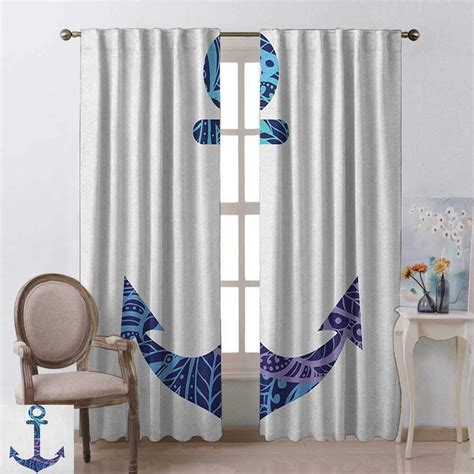 Youpinnong Anchor Curtains Set Of 2 Patterned Anchor