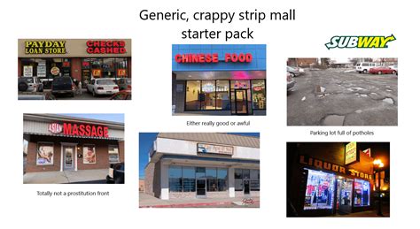 Generic Crappy Strip Mall Starter Pack Rstarterpacks