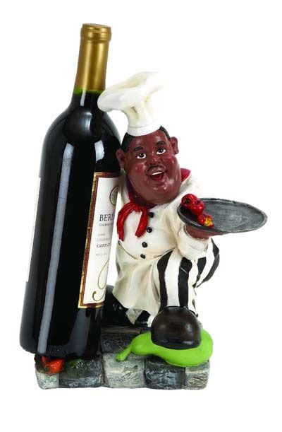 Chef Wine Bottle Stand Globe Imports
