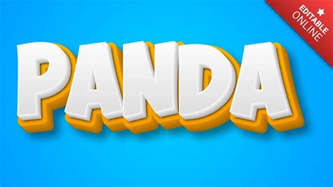 Panda Text Effect Generator