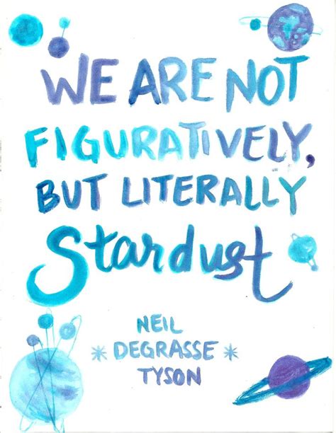 We Are Not Figuratively But Literally Stardust Neil Degrasse Tyson
