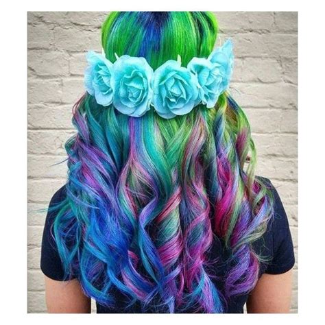 28 Rainbow Hair Colors Ideas Liked On Polyvore Featuring Hair Rainbow