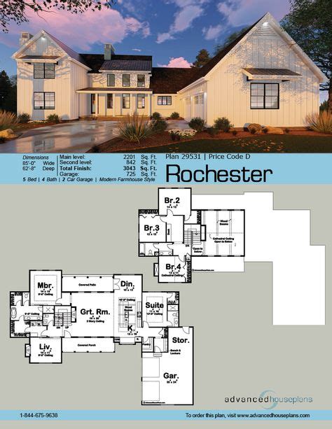 1 5 Story Modern Farmhouse Plans A Mixture Of Modern Floor Plans And