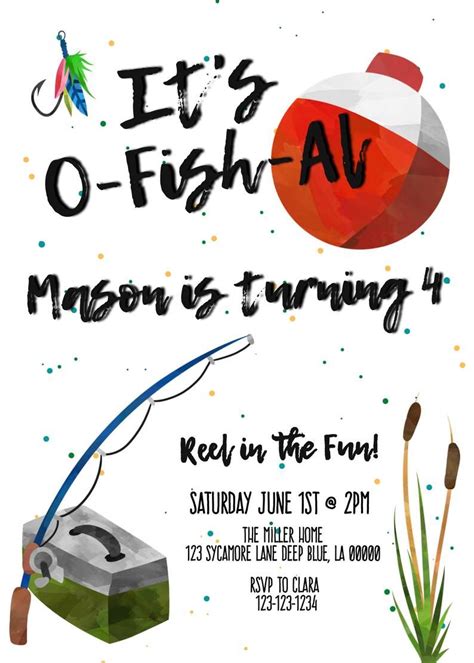 Free Fishing Birthday Invitations Printable