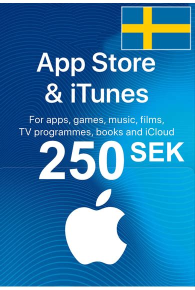One card, millions of ways to enjoy it. Buy Apple iTunes Gift Card - 250 (SEK) (Sweden) App Store ...