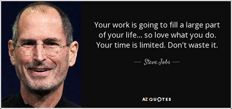 Steve Jobs Quote Your Work Is Going To Fill A Large Part Of