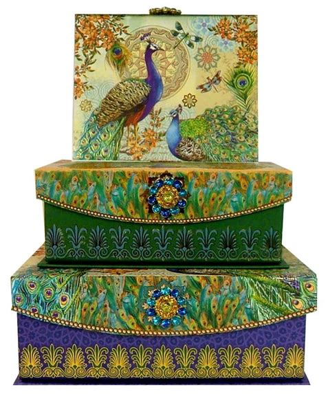 Pin By Beverly Dalton On Pavo Real Nesting Boxes Decorative Boxes