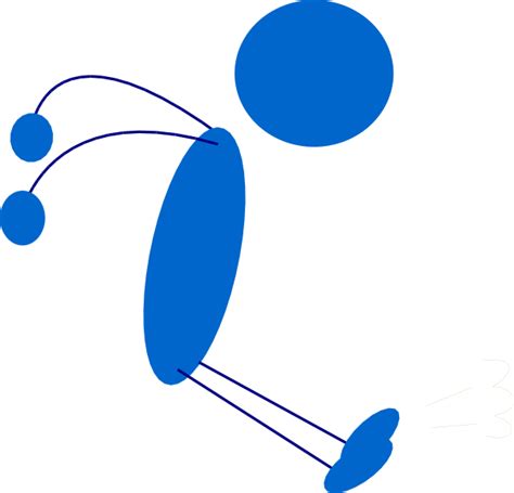 Download Landing Blue Stick Man Clip Art At Clker Com Vector Stick