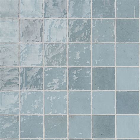 Portmore Sky Blue 4x4 Glazed Ceramic Tile Glazed Ceramic Tile Ceramic Wall Tiles Blue Tile
